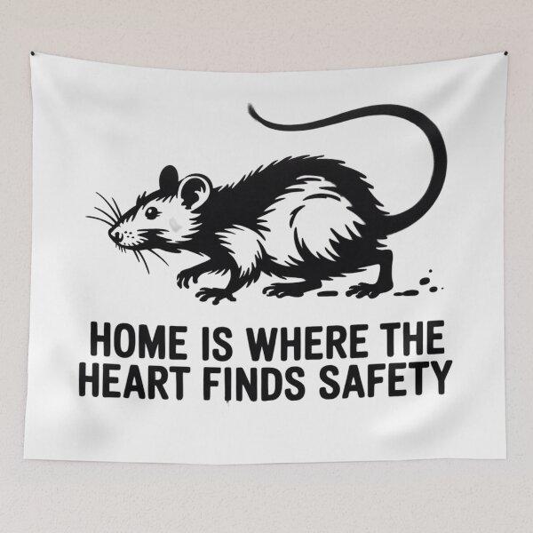 Item preview, Banksy Rat - Home is where the heart finds safety designed and sold by 123ks.