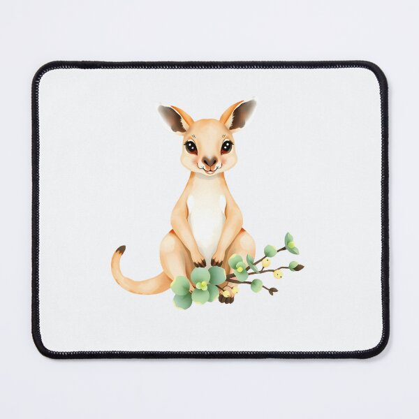 Item preview, Cute Baby Kangaroo Holding Eucalyptus Branch designed and sold by Passionread.