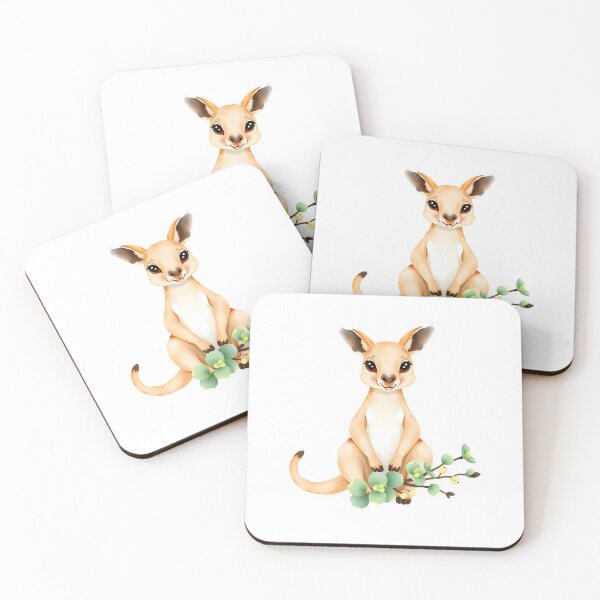 Item preview, Cute Baby Kangaroo Holding Eucalyptus Branch designed and sold by Passionread.