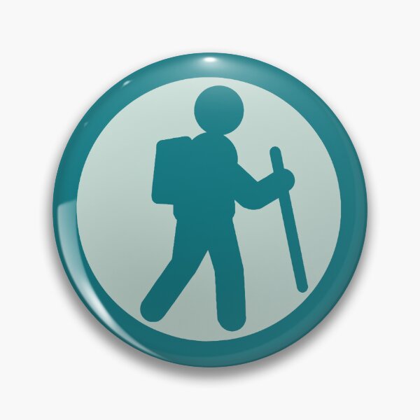 Item preview, Hiker Icon teal designed and sold by TinkyInkyFinky.