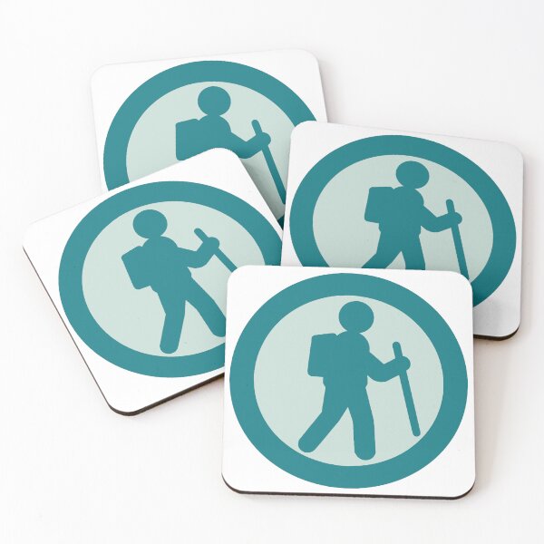 Item preview, Hiker Icon teal designed and sold by TinkyInkyFinky.