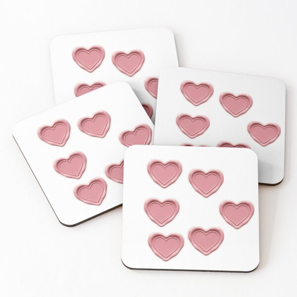 Item preview, Cute Pink Wax Stamp Hearts Valentine Invitation designed and sold by Rhodes Shop.