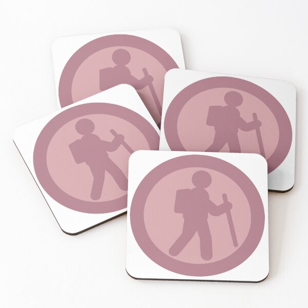 Item preview, Hiker Icon dusty pink designed and sold by TinkyInkyFinky.
