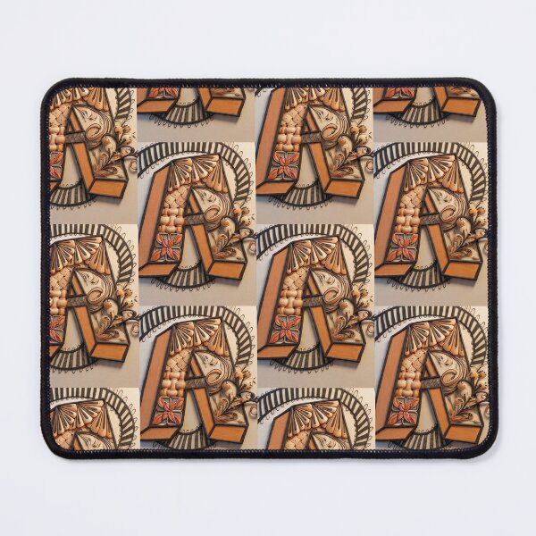 Item preview, Autumn A - Warm Terracotta Zentangle Illuminated Letter designed and sold by The Outlier Studio.