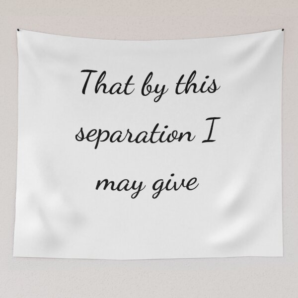 Item preview, "That by this separation I may give" - handwriting black designed and sold by ariksworld.