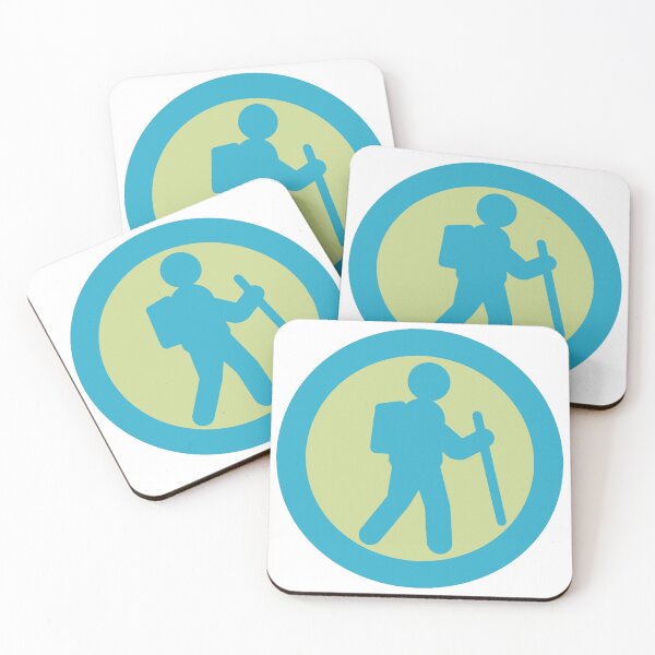 Item preview, Hiker Icon teal green designed and sold by TinkyInkyFinky.