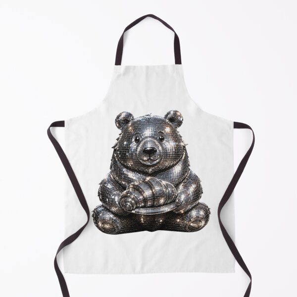 Item preview, Cute Disco Bear with Croissant designed and sold by TessHandmadeCreation .