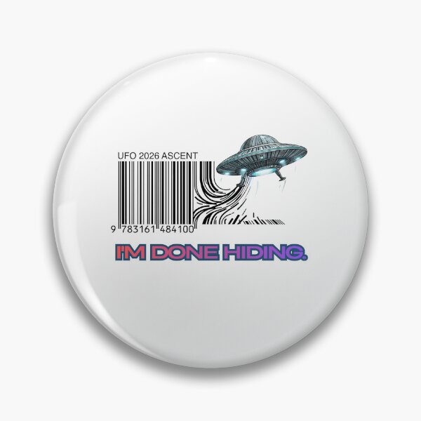 Item preview, UFO Barcode Disguise I'm Done Hiding 2026 designed and sold by Talk to Alien UFO.
