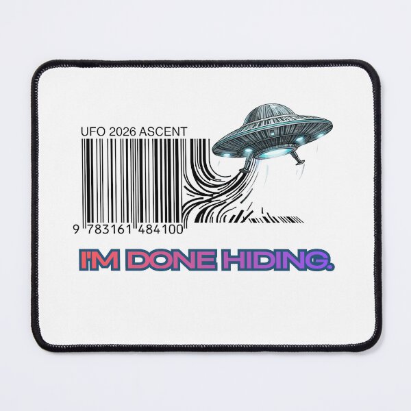 Item preview, UFO Barcode Disguise I'm Done Hiding 2026 designed and sold by Talk to Alien UFO.