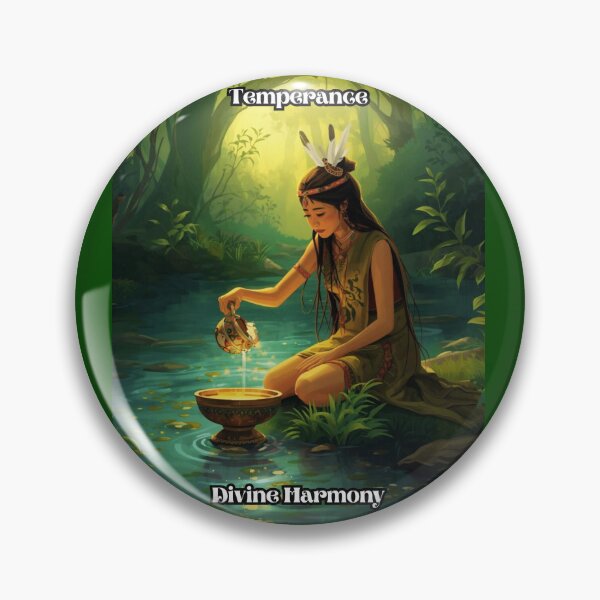 Item preview, Temperance - Tarot Card from Wildwood Green Witch Tarot Deck  designed and sold by Earth Nature Creations.