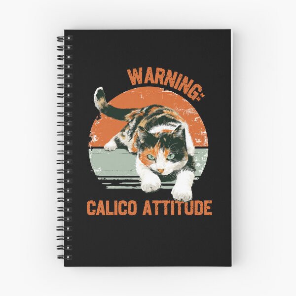 Item preview, Warning: Calico Attitude – Funny Calico Cat Retro Shirt designed and sold by Wild Pixel Studio.
