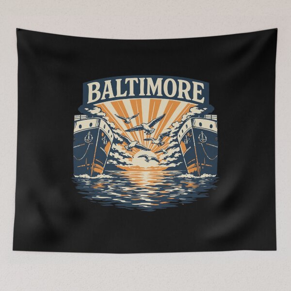 Item preview, Baltimore Maryland Souvenir Harbour Ships Baltimore designed and sold by DSWShirts.