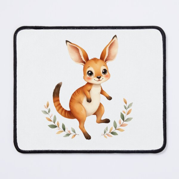 Item preview, Cute Baby Kangaroo Jumping With Floral Wreath designed and sold by Passionread.