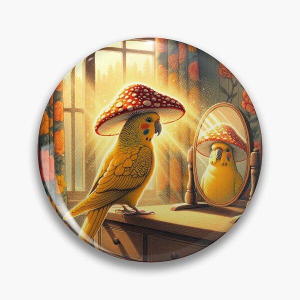 Item preview, Budgie Mucki and the Toadstool Hat designed and sold by LegademaArt.