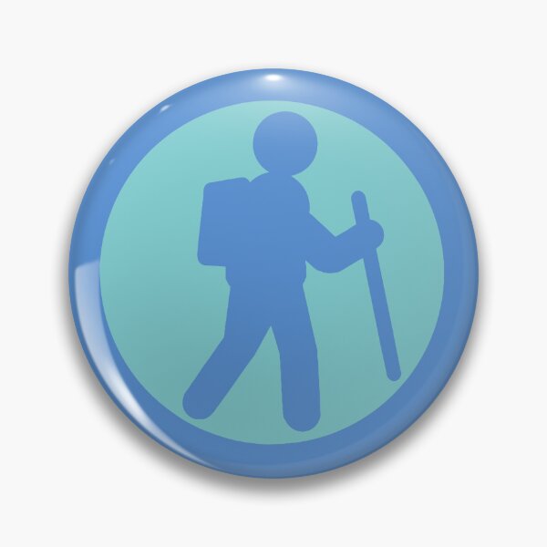 Item preview, Hiker Icon periwinkle designed and sold by TinkyInkyFinky.