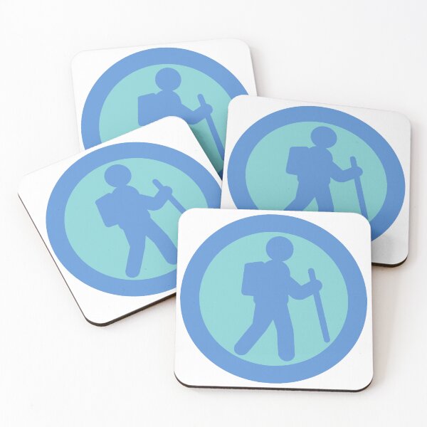 Item preview, Hiker Icon periwinkle designed and sold by TinkyInkyFinky.