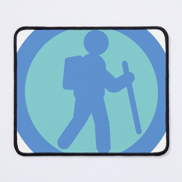 Item preview, Hiker Icon periwinkle designed and sold by TinkyInkyFinky.