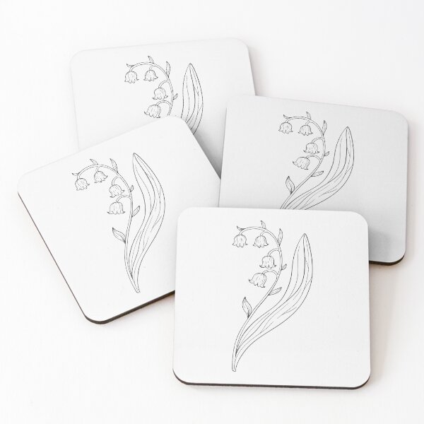 Item preview, Lily of the Valley May Birth Flower Pretty Line Drawing designed and sold by winterpumpkin.