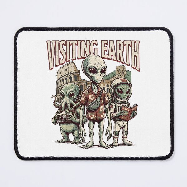 Item preview, Visiting Earth Alien Tourists – Funny Vintage Sci-Fi Graphic designed and sold by HornbillDesign.