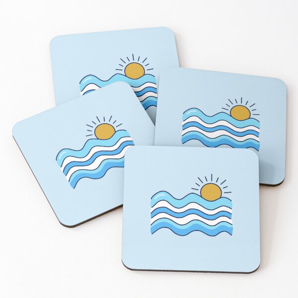Item preview, Yellow Sun Blue Waves  designed and sold by Senthamizh.