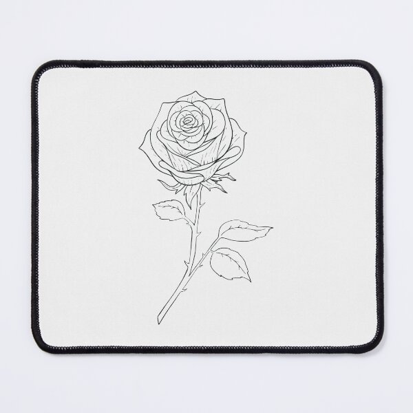 Item preview, Rose June Birth Flower Pretty Line Drawing designed and sold by winterpumpkin.
