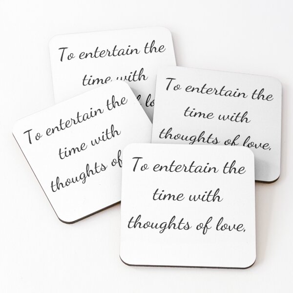 Item preview, "To entertain the time with thoughts of love," - handwriting black designed and sold by ariksworld.