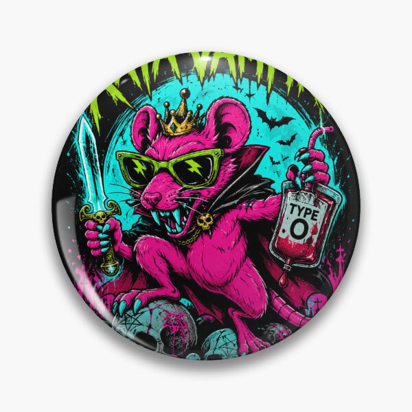 Item preview, Rata Vampire Neon Pink Street Punk designed and sold by FocusedPatterns.