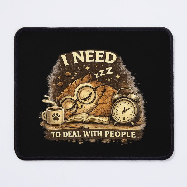 Item preview, I Need Sleep To Deal With People Funny Owl Introvert Coffee Lover designed and sold by Hobby-up.