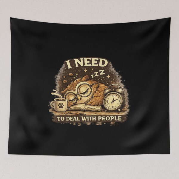 Item preview, I Need Sleep To Deal With People Funny Owl Introvert Coffee Lover designed and sold by Hobby-up.
