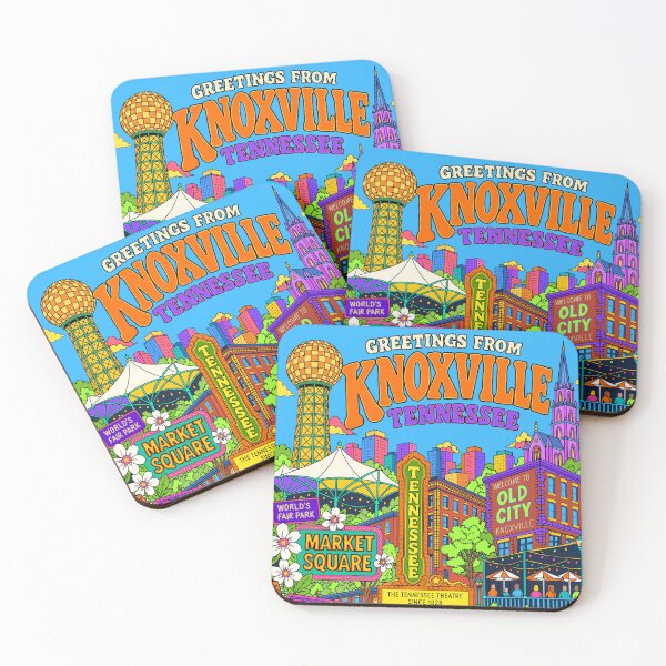 Item preview, Greetings from Knoxville Tennessee Retro Souvenir Poster designed and sold by Wornthinstudio.