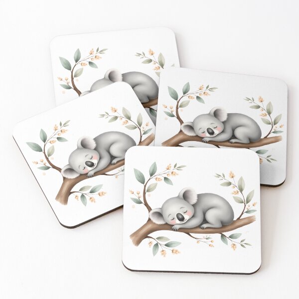 Item preview, Cute Sleeping Koala on Eucalyptus Branch designed and sold by Passionread.