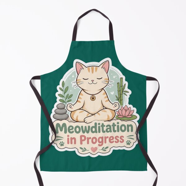 Item preview, Meowditation in Progress Funny Cat Design designed and sold by ArtsyExplorer.