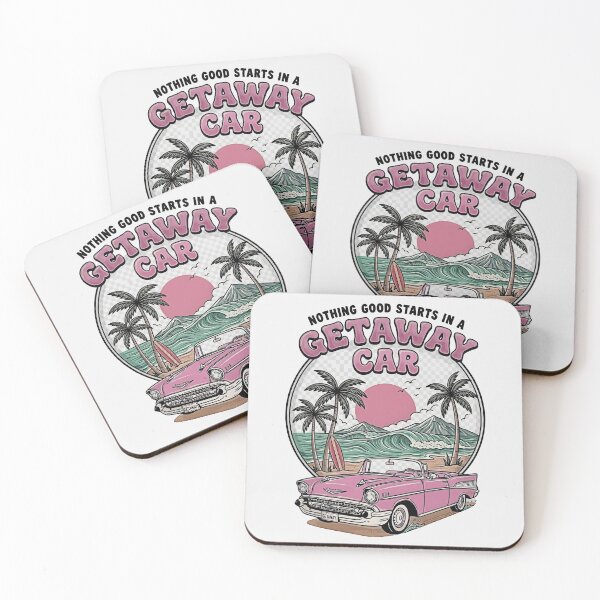 Item preview, Vintage Nothing Good in a Car Retro Getaway Car  designed and sold by gear-posters.