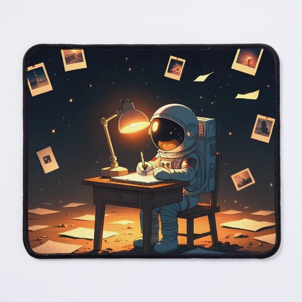 Item preview, Astronaut Writing by Lamplight designed and sold by MAWOdesign.
