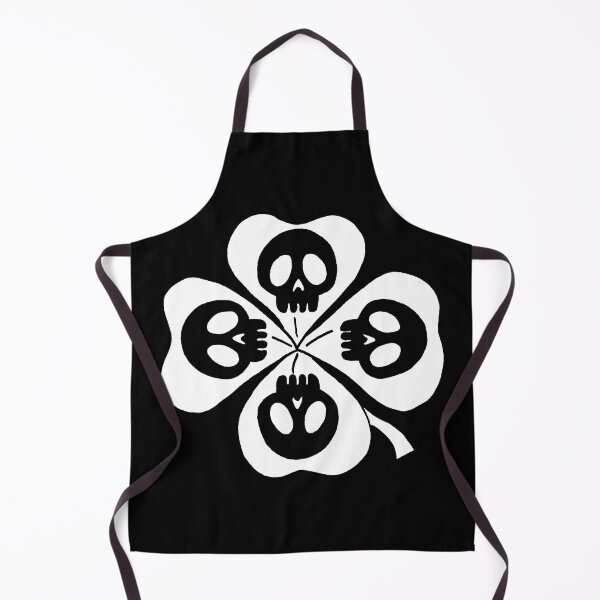 Item preview, White skulls and four-leaf clovers designed and sold by Lagueny.