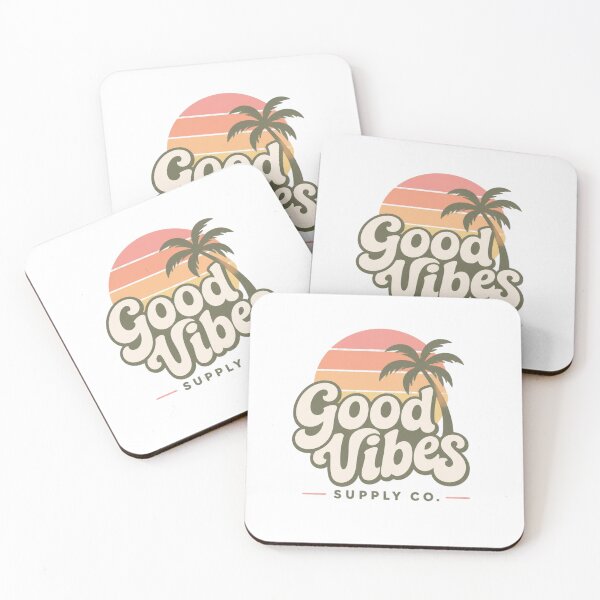 Item preview, Good Vibes Supply Co Retro Sunset Typography T-Shirt Design designed and sold by RelateAndTee.