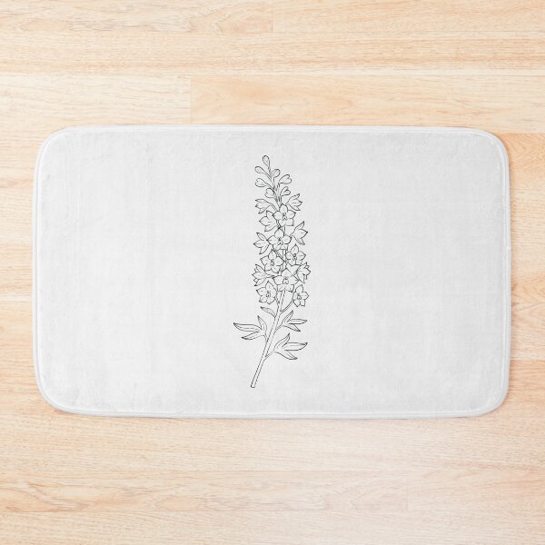 Item preview, Larkspur July Birth Flower Pretty Line Drawing designed and sold by winterpumpkin.