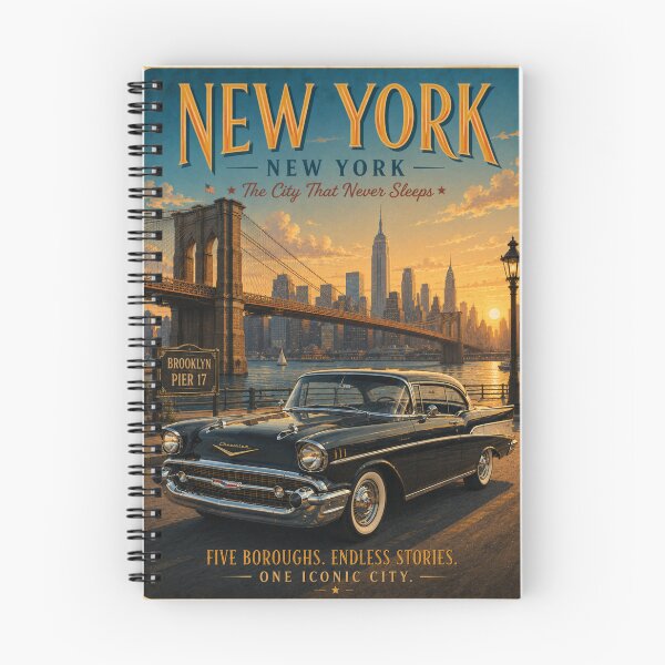 Item preview, Vintage New York Classic Car Poster designed and sold by Retro Arabica.