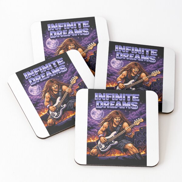 Item preview, INFINITE DREAMS – Retro Pixel Metal Bassist Poster designed and sold by MAMPYBASS.