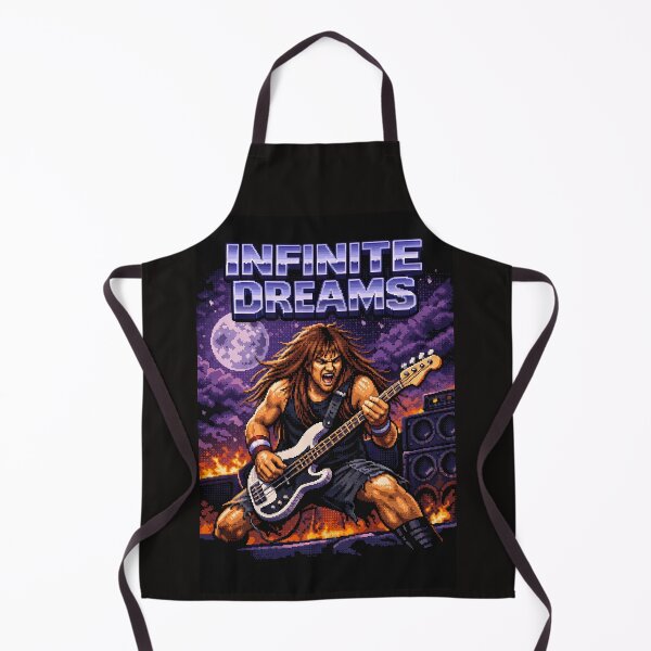 Item preview, INFINITE DREAMS – Retro Pixel Metal Bassist Poster designed and sold by MAMPYBASS.
