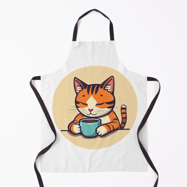 Item preview, Cute Orange Cat Drinking Coffee T-Shirt | Adorable Tabby Kitty Cafe Gift designed and sold by BeanNTee.