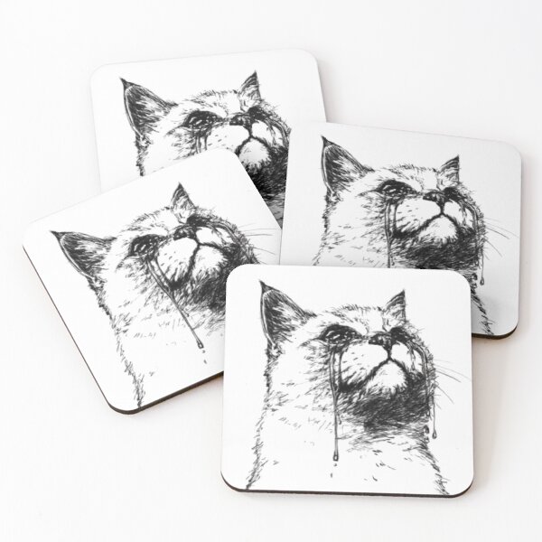 Item preview, Dark Gothic Cat Sketch Art designed and sold by Moody Vibes Studio.