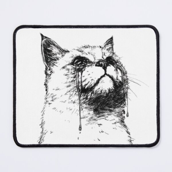 Item preview, Dark Gothic Cat Sketch Art designed and sold by Moody Vibes Studio.