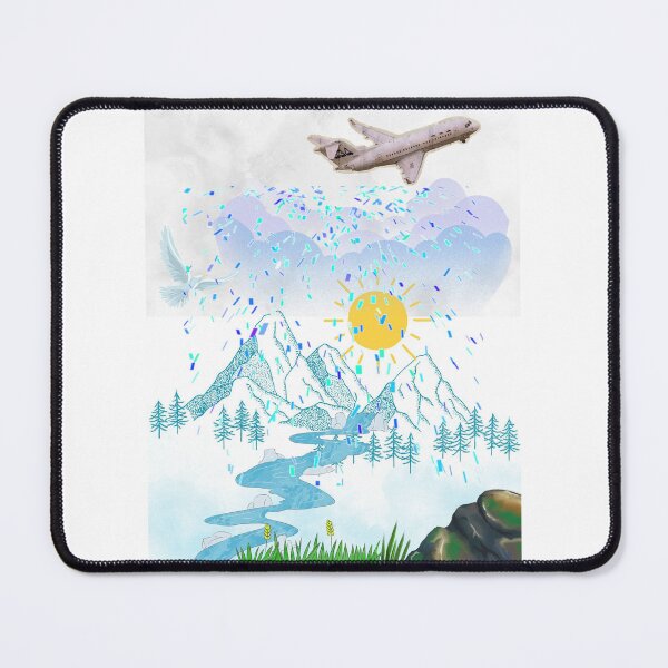 Item preview, Dreamscape Mountain Flight – Surreal Nature Sky Art Aesthetic Travel Collage designed and sold by Sparklers-123.
