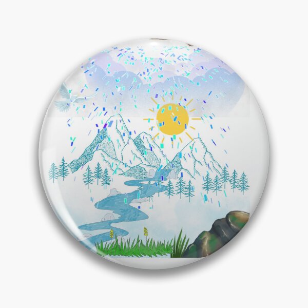 Item preview, Dreamscape Mountain Flight – Surreal Nature Sky Art Aesthetic Travel Collage designed and sold by Sparklers-123.