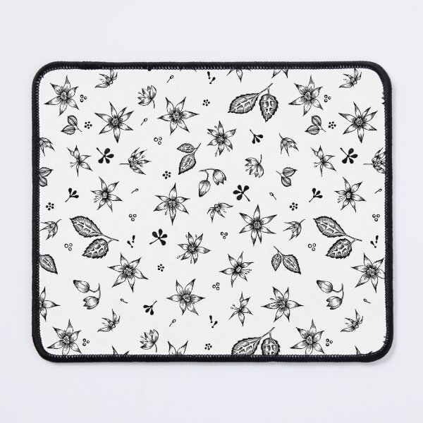 Item preview, Vintage 70's Inspired Floral Pattern - Black on White designed and sold by Hide&Quill.