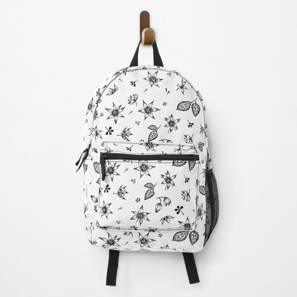 Item preview, Vintage 70's Inspired Floral Pattern - Black on White designed and sold by Hide&Quill.