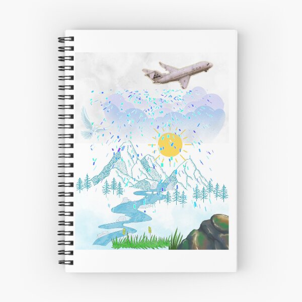 Item preview, Dreamscape Mountain Flight – Surreal Nature Sky Art Aesthetic Travel Collage designed and sold by Sparklers-123.