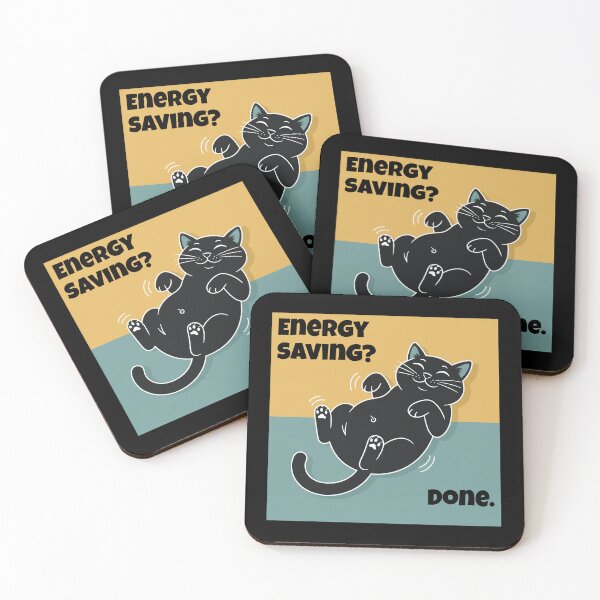 Item preview, Energy Saving – Funny Cat designed and sold by Horningamere.