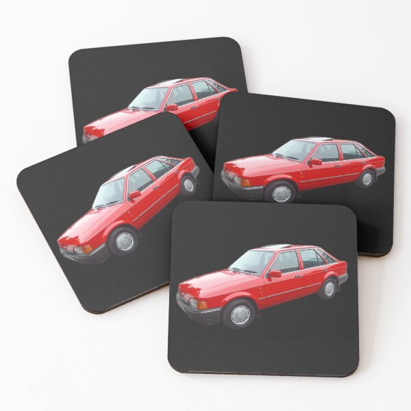 Item preview, Red Retro 80s Classic Hatchback  Car Vintage Automotive Illustration designed and sold by Tee-Shirt-Topia.